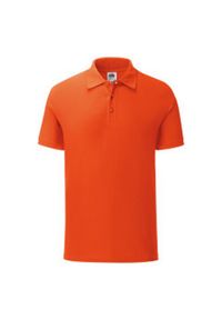FRUIT OF THE LOOM - Koszulka Polo Męska Iconic. Typ kołnierza: polo. Kolor: pomarańczowy, wielokolorowy, żółty
