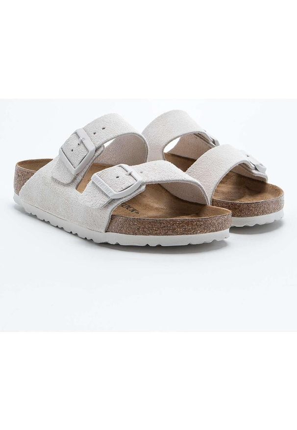 Klapki turystyczne damskie Birkenstock Arizona 1026817. Kolor: biały, wielokolorowy, brązowy. Materiał: skóra