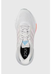 Adidas - adidas buty EQ21 Run GZ0588 kolor szary. Nosek buta: okrągły. Zapięcie: sznurówki. Kolor: szary. Materiał: guma. Sport: bieganie