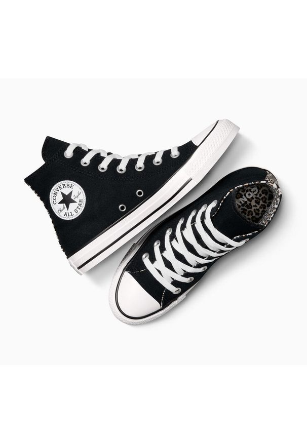 Adidasy Converse Chuck Taylor All Star Leopard, Dla obu płci. Kolor: czarny. Materiał: materiał. Model: Converse All Star