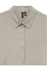 Vero Moda Koszula Natali 10279685 Beżowy Standard Fit. Kolor: beżowy. Materiał: bawełna #3