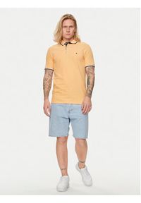 Jack & Jones - Jack&Jones Polo Jjepaulos 12136668 Pomarańczowy Slim Fit. Typ kołnierza: polo. Kolor: pomarańczowy. Materiał: bawełna #5