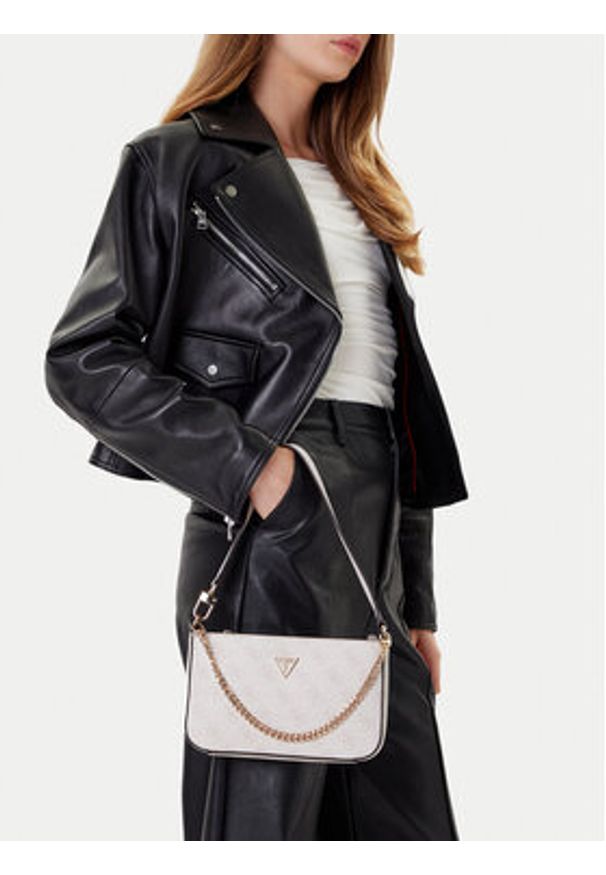Guess Torebka Noelle II Mini HWBG96 72720 Biały. Kolor: biały. Materiał: skórzane