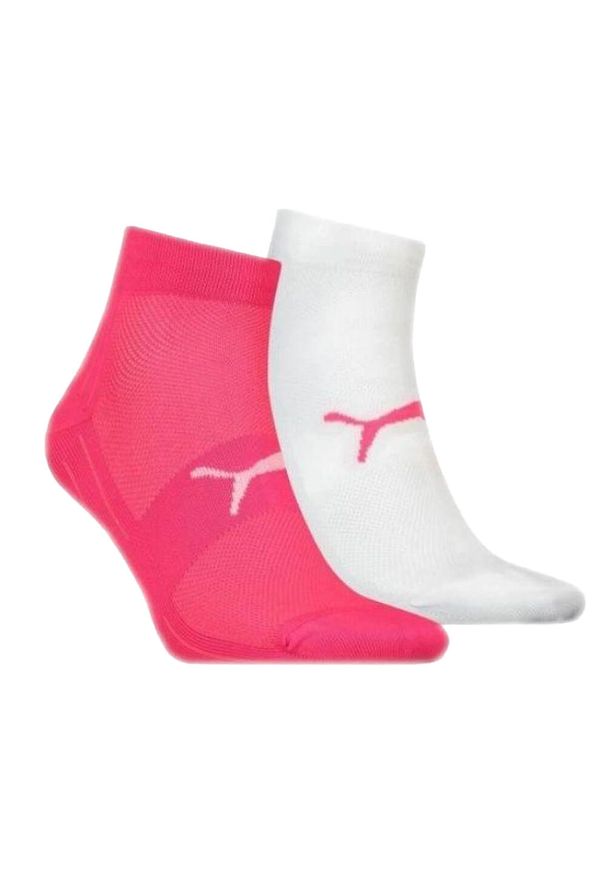 Puma - Damskie Skarpetki Do Kostki Z Logo (zestaw 2 Sztuk). Kolor: różowy, biały, wielokolorowy. Sport: tenis