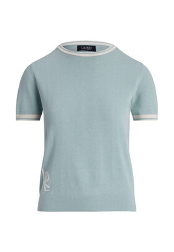 Lauren Ralph Lauren - LAUREN RALPH LAUREN Sweter 200963659002 Błękitny Relaxed Fit. Kolor: niebieski. Materiał: bawełna