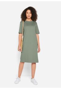 bonprix - Sukienka T-shirtowa oversized (2 szt.), z czystej bawełny. Kolor: niebieski. Materiał: bawełna #1