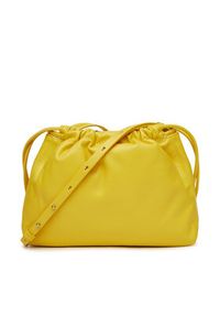 Calvin Klein Jeans Torebka Drawstring Crossbody26 LV04K3060G Żółty. Kolor: żółty. Materiał: skórzane #4
