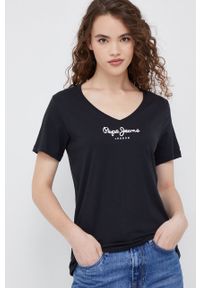 Pepe Jeans t-shirt bawełniany kolor czarny. Kolor: czarny. Materiał: bawełna #1