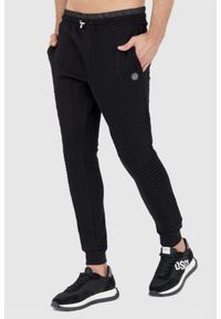 Philipp Plein - PHILIPP PLEIN Czarny pikowany dres męski, Rozmiar XL. Kolor: czarny. Materiał: dresówka. Sport: bieganie #3