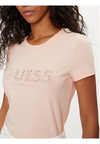 Guess T-Shirt W4GI14 J1314 Różowy Slim Fit. Kolor: różowy. Materiał: bawełna #5