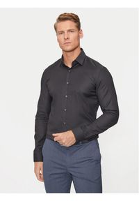 Calvin Klein Koszula K10K113182 Czarny Slim Fit. Kolor: czarny. Materiał: bawełna