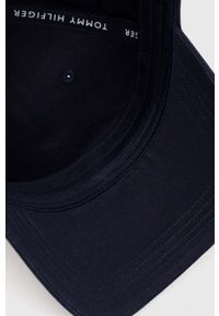 TOMMY HILFIGER - Tommy Hilfiger czapka z daszkiem bawełniana kolor granatowy gładka. Kolor: niebieski. Materiał: bawełna. Wzór: gładki #3