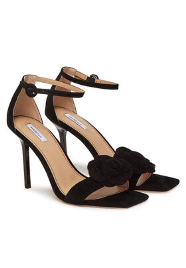 Marella Sandały Sauro 2513521126200 Czarny. Kolor: czarny. Materiał: zamsz, skóra