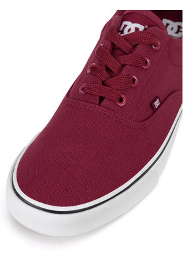 DC Trampki MFA3014-1 Bordowy. Kolor: czerwony. Materiał: materiał