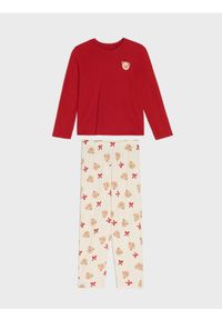 Sinsay - Piżama dwuczęściowa z motywem misia - czerwony. Kolor: czerwony #1