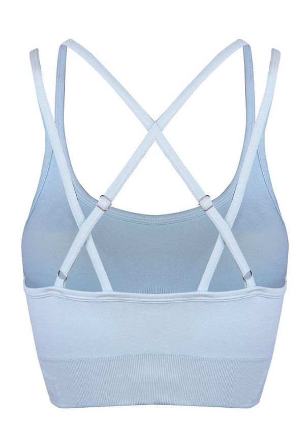 BESHAPED - Bezszwowy Stanik Sportowy Shape Up BeShaped. Kolor: niebieski. Materiał: nylon