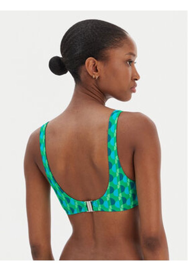Seafolly Góra od bikini Sorrento 31467-277 Zielony. Kolor: zielony. Materiał: syntetyk