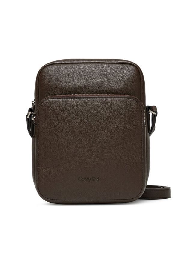 Calvin Klein Saszetka Micro Pebble Crossbody S LV04D3076G Brązowy. Kolor: brązowy. Materiał: skóra