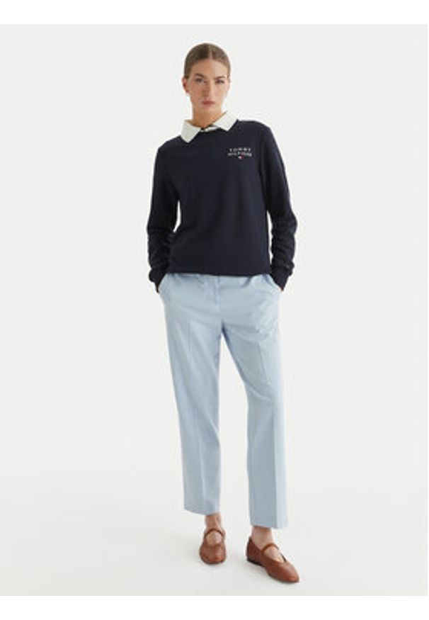 TOMMY HILFIGER - Tommy Hilfiger Bluza UW0UW04521 Granatowy Regular Fit. Kolor: niebieski. Materiał: bawełna, syntetyk