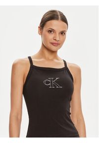 Calvin Klein Jeans Top J20J223623 Czarny Slim Fit. Kolor: czarny. Materiał: bawełna #4