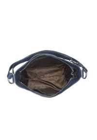 Wittchen - Torebka worek skórzana z ozdobnym suwakiem. Kolor: niebieski. Wzór: haft, aplikacja. Dodatki: z haftem. Materiał: skórzane. Styl: elegancki, biznesowy. Rodzaj torebki: na ramię #6
