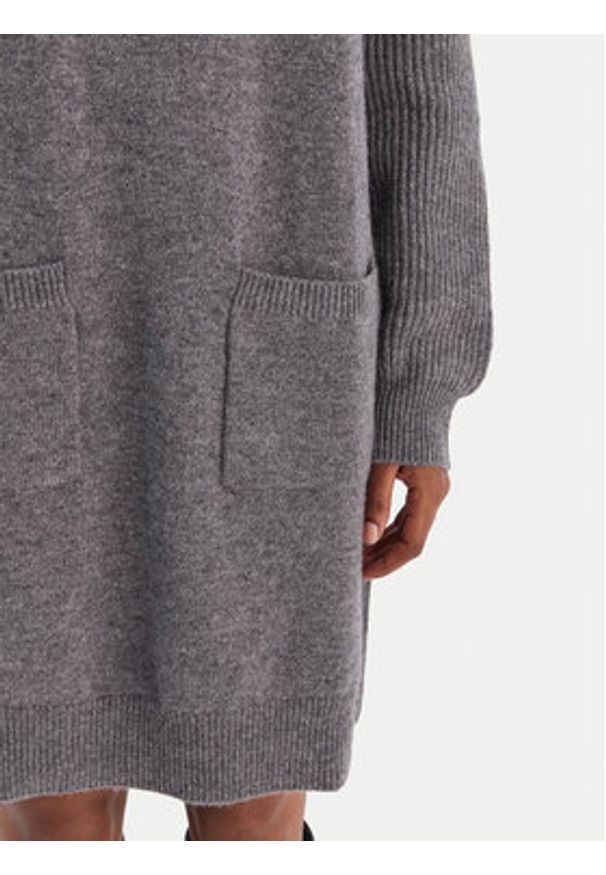 Liu Jo Sukienka dzianinowa MF5063 MS009 Szary Regular Fit. Kolor: szary. Materiał: wełna