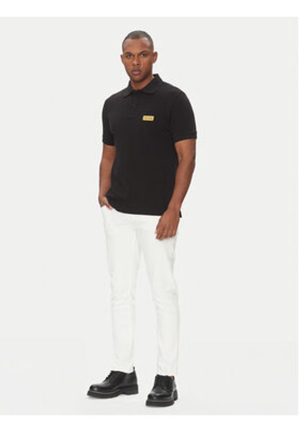 Versace Jeans Couture Polo 78GAGT08 Czarny Regular Fit. Typ kołnierza: polo. Kolor: czarny. Materiał: bawełna