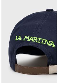 La Martina czapka kolor granatowy z aplikacją. Kolor: niebieski. Wzór: aplikacja #3
