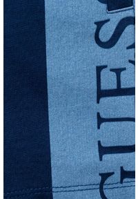 Guess szorty bawełniane dziecięce kolor niebieski regulowana talia. Kolor: niebieski. Materiał: bawełna. Wzór: nadruk #3
