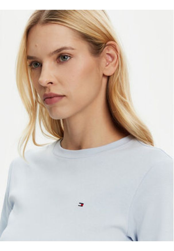 TOMMY HILFIGER - Tommy Hilfiger T-Shirt New Cody WW0WW40587 Błękitny Slim Fit. Kolor: niebieski. Materiał: bawełna