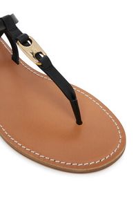 TOMMY HILFIGER - Tommy Hilfiger Sandały Leather Thong Sandal FW0FW09127 Czarny. Kolor: czarny. Materiał: skóra #5