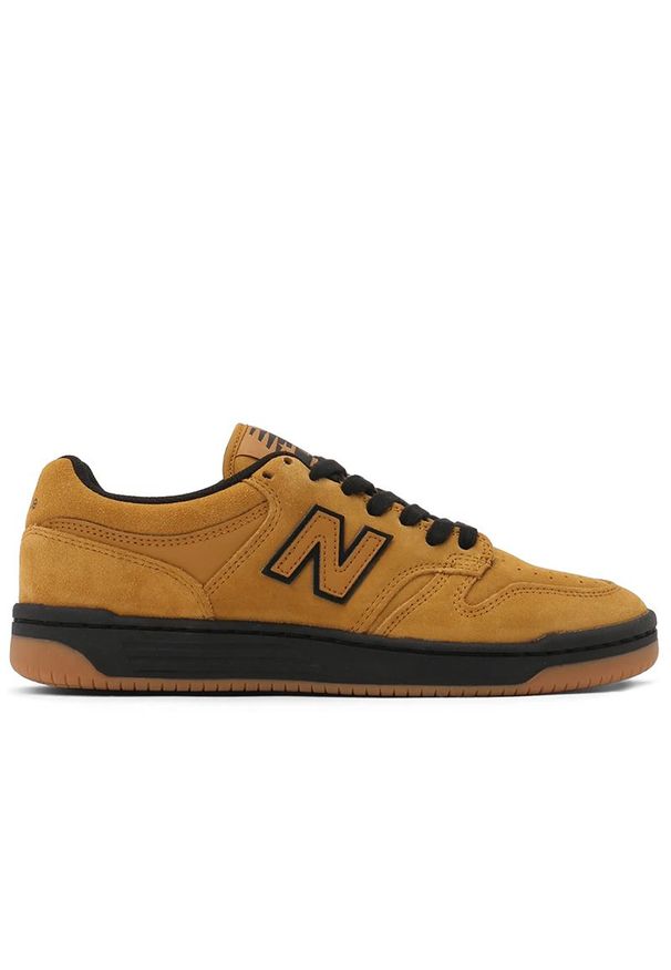Buty New Balance Numeric NM480GDT - brązowe. Kolor: brązowy. Materiał: guma, skóra, syntetyk, materiał, zamsz. Szerokość cholewki: normalna. Sport: bieganie