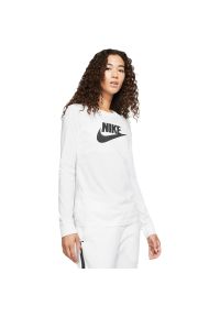 Koszulka z długim rękawem damska Nike Sportswear longsleeve. Kolor: biały. Materiał: materiał. Długość rękawa: długi rękaw. Długość: długie