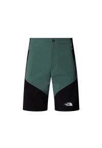 Spodenki męskie The North Face Felik 0A825XLFW1 - zielono-czarne. Kolor: czarny, zielony, wielokolorowy. Materiał: materiał, poliester, elastan. Sport: turystyka piesza