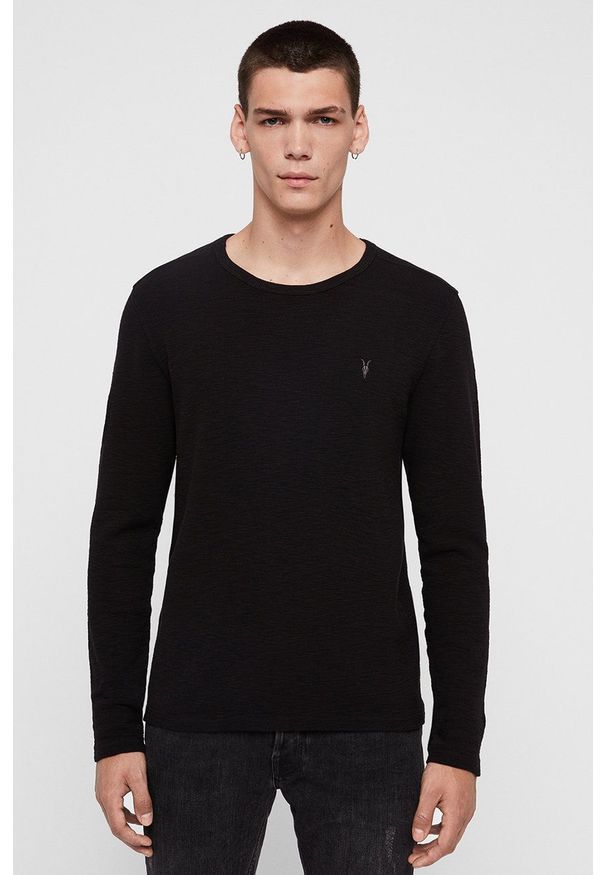 AllSaints - Longsleeve Muse LS Crew. Okazja: na co dzień. Kolor: czarny. Materiał: dzianina. Długość rękawa: długi rękaw. Styl: casual
