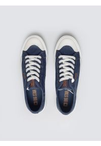 Big-Star - Trampki męskie niskie granatowe TT174103 403. Okazja: na co dzień. Nosek buta: okrągły. Zapięcie: sznurówki. Kolor: niebieski. Materiał: jeans, materiał, dresówka. Styl: casual, klasyczny, sportowy #3