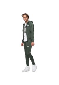 Dres z kapturem o regularnym kroju Lonsdale Hackberry. Kolor: biały, zielony, wielokolorowy. Materiał: dresówka. Sport: fitness #2