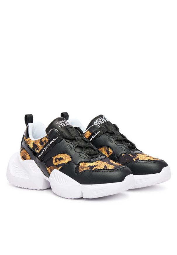 Versace Jeans Couture Sneakersy 80VA3SU7 ZSE19 G89 Czarny. Kolor: czarny. Materiał: skóra