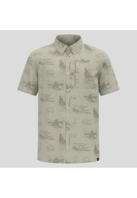 Koszula turystyczna męska Odlo Essential S/S Print Shirt S/S. Kolor: biały. Wzór: nadruk