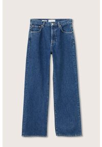 mango - Mango jeansy Kaia damskie high waist. Stan: podwyższony. Kolor: turkusowy #5