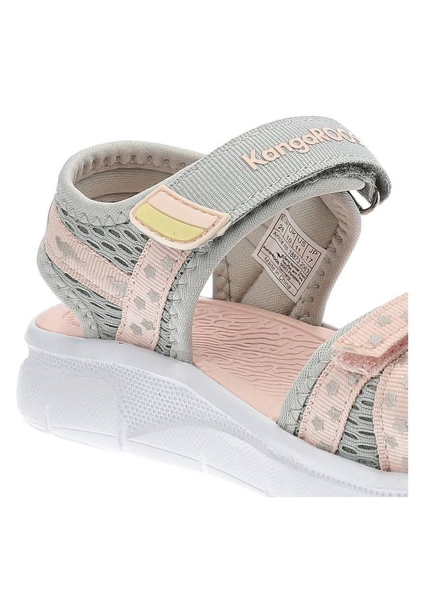 KangaRoos - Szare Sandały Kangaroos Wygodne Buty Dziecięce. Okazja: na uczelnię. Zapięcie: rzepy. Kolor: szary. Materiał: skóra, materiał. Sezon: lato. Styl: wakacyjny, sportowy