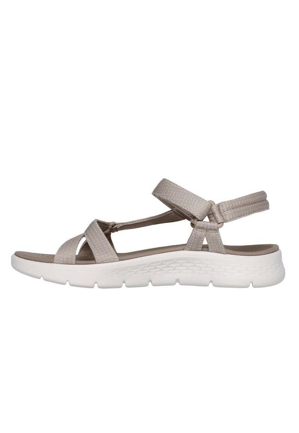 skechers - Sandały Skechers Model Go Walk Flex Sandal Kolor Jasnobrązowy. Kolor: beżowy, szary, wielokolorowy. Materiał: tkanina. Sezon: lato