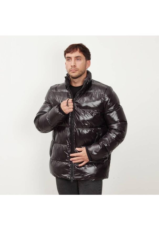 Geox - Kurtka GEOX M SILE BOMBER Czarny. Kolor: czarny. Materiał: tkanina