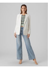 Vero Moda Marynarka Carmen 10287190 Biały Box Fit. Typ kołnierza: typu carmen. Kolor: biały. Materiał: wiskoza
