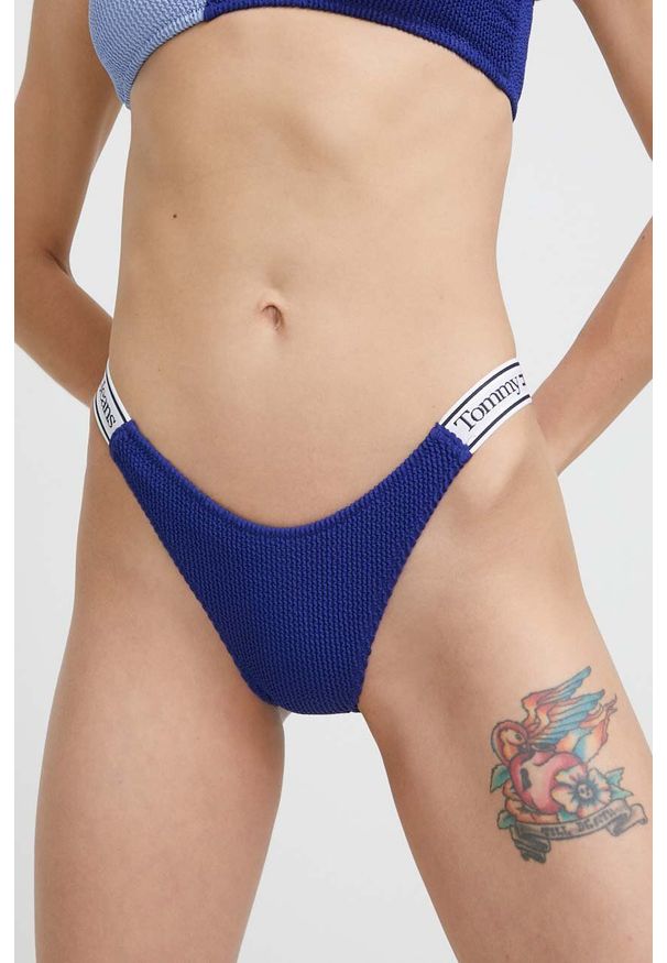 TOMMY HILFIGER - Tommy Hilfiger figi kąpielowe kolor granatowy. Kolor: niebieski. Materiał: włókno, materiał