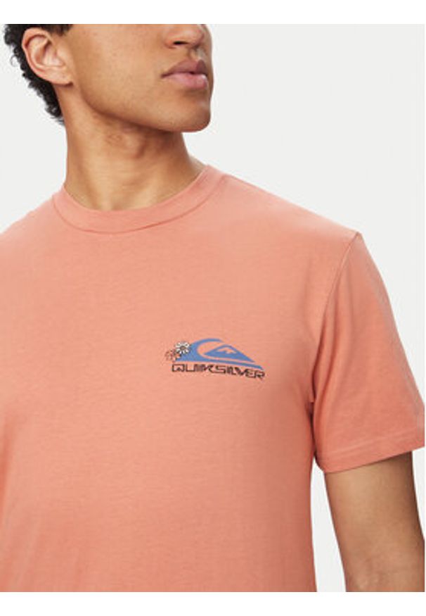 Quiksilver T-Shirt EV Barrel Paradise EQYZT08285 Różowy jasny Regular Fit. Kolor: różowy. Materiał: bawełna