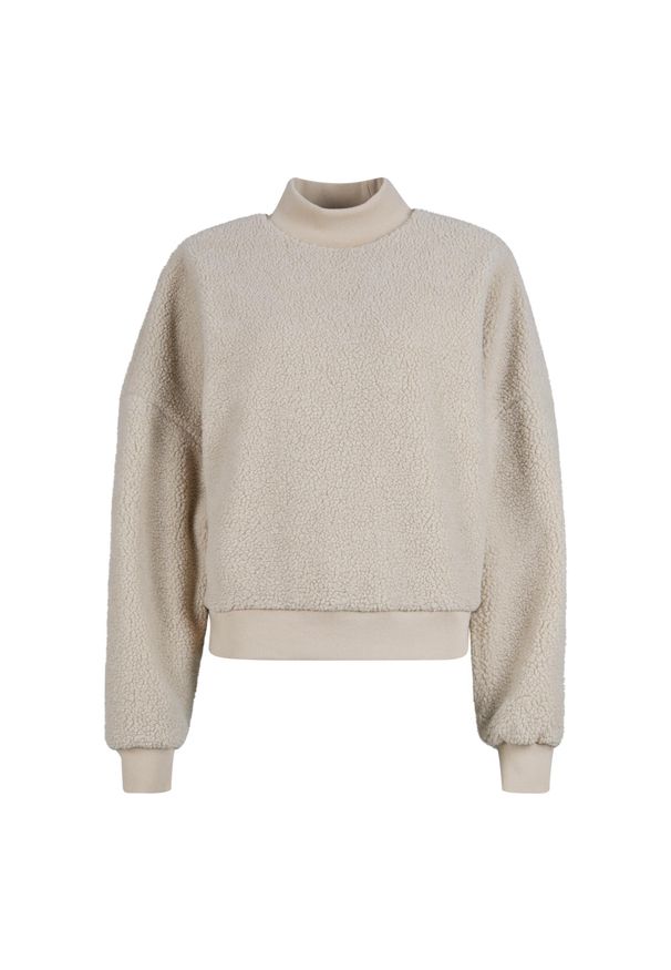 Damski polar z okrągłym dekoltem Urban Classics. Kolor: beżowy. Materiał: polar