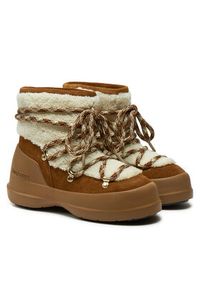 Moon Boot Śniegowce Luna Boot Shearling 80D2480020 Brązowy. Kolor: brązowy. Materiał: skóra, zamsz