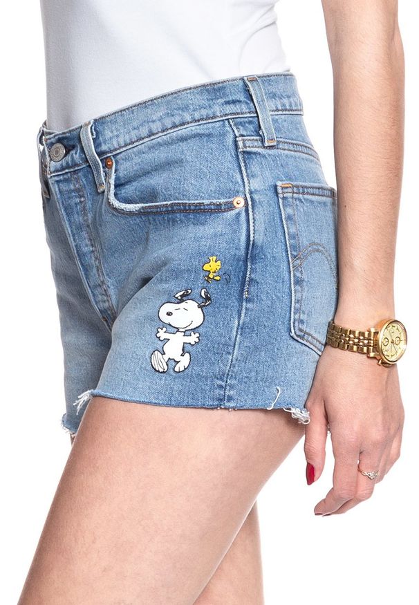 Levi's® - LEVI’S 501 DAMSKIE SPODENKI JEANSOWE SZORTY DŻINSOWE BLUE 323170125. Materiał: jeans