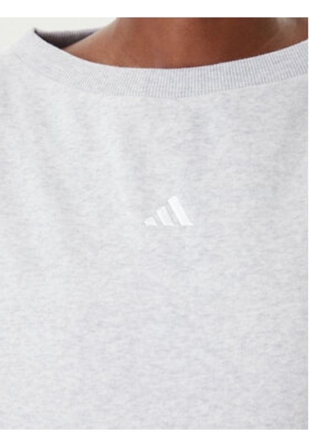 Adidas - adidas Bluza Seasonal Essentials 3-Stripes JM1901 Szary Regular Fit. Kolor: szary. Materiał: bawełna